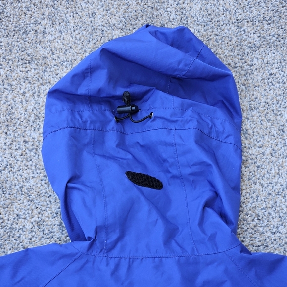 LL Bean Blue Hooded Raincoat Lightweight Outdoor Jacket Misses Womens Medium - Picture 16 of 16